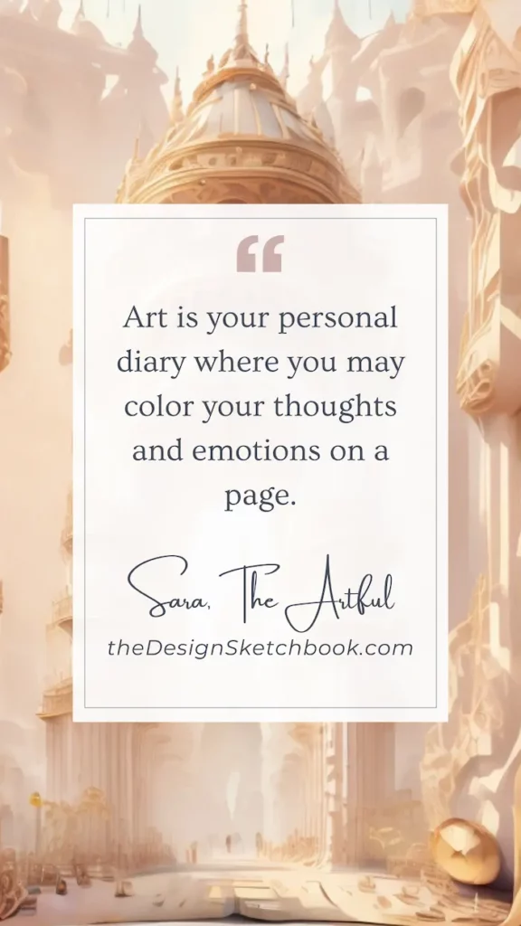 31. "Art is your personal diary where you may color your thoughts and emotions on a page." 
- Sara, The Artful Parent